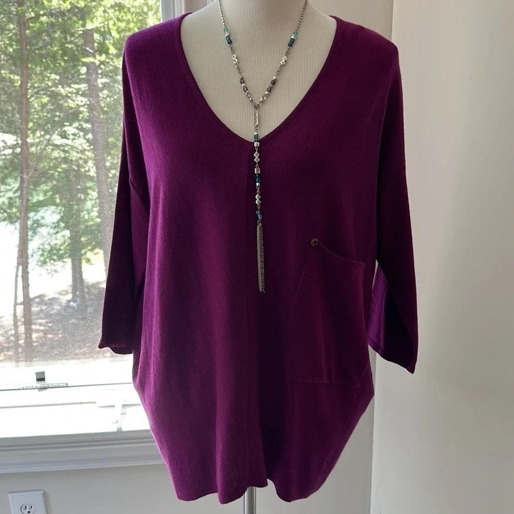 SOLD ON EBAY Keri ska Drop Shoulder Sweater, Size S/M. EUC - Picture 2 of 9